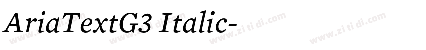 AriaTextG3 Italic字体转换